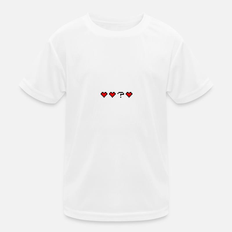 Drei Herzen ein Fragezeichen Kinder Funktions-T-Shirt