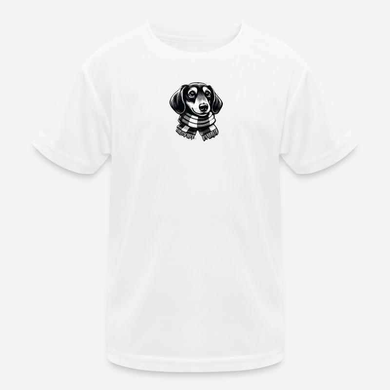 Teckel avec écharpe T-shirt sport Enfant