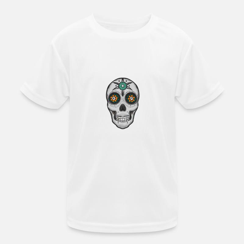 Skull Mexican Style, Día de Muertos Kinder Funktions-T-Shirt
