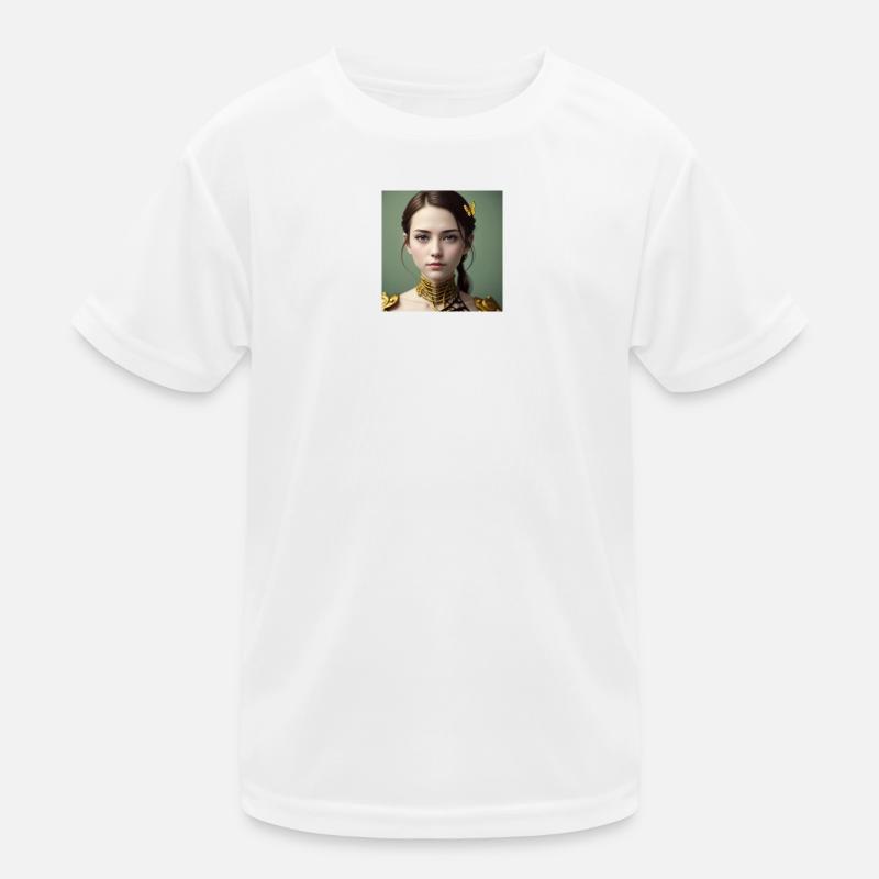 Portrait féerique doré papillon T-shirt sport Enfant