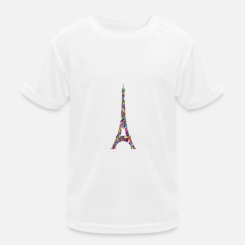 Eiffelturm Regenbogen Kinder Funktions-T-Shirt