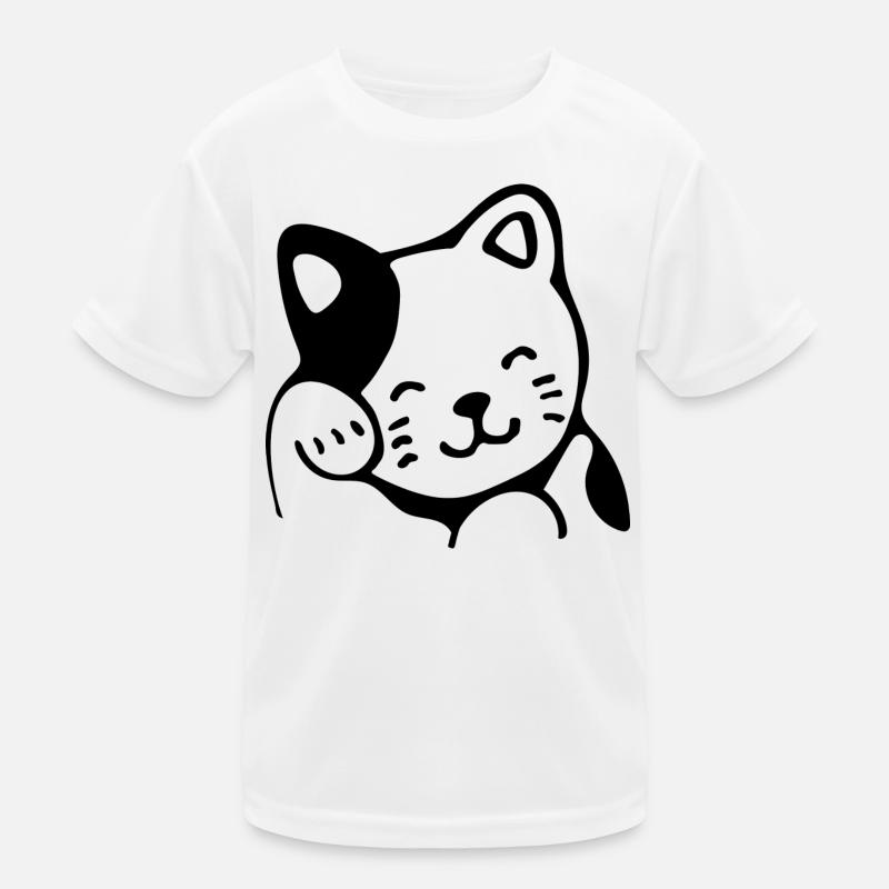 cat - Kids Functional T-Shirt - white