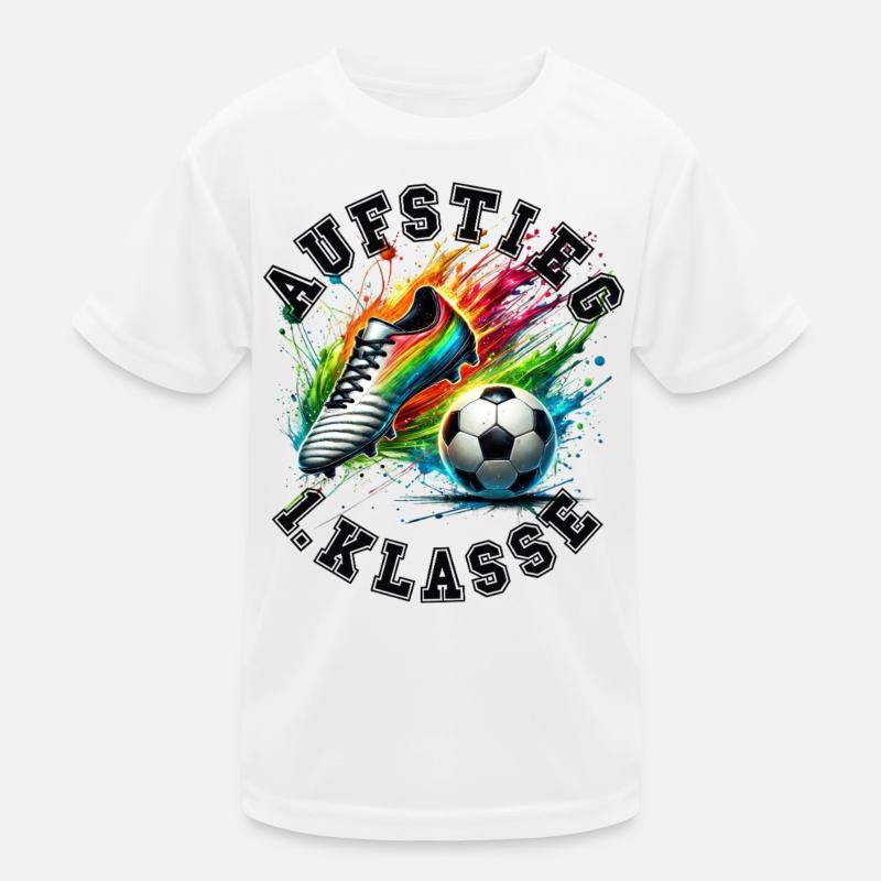 Fußball Schulstart Geschenk Erstklässler Junge Kinder Funktions-T-Shirt