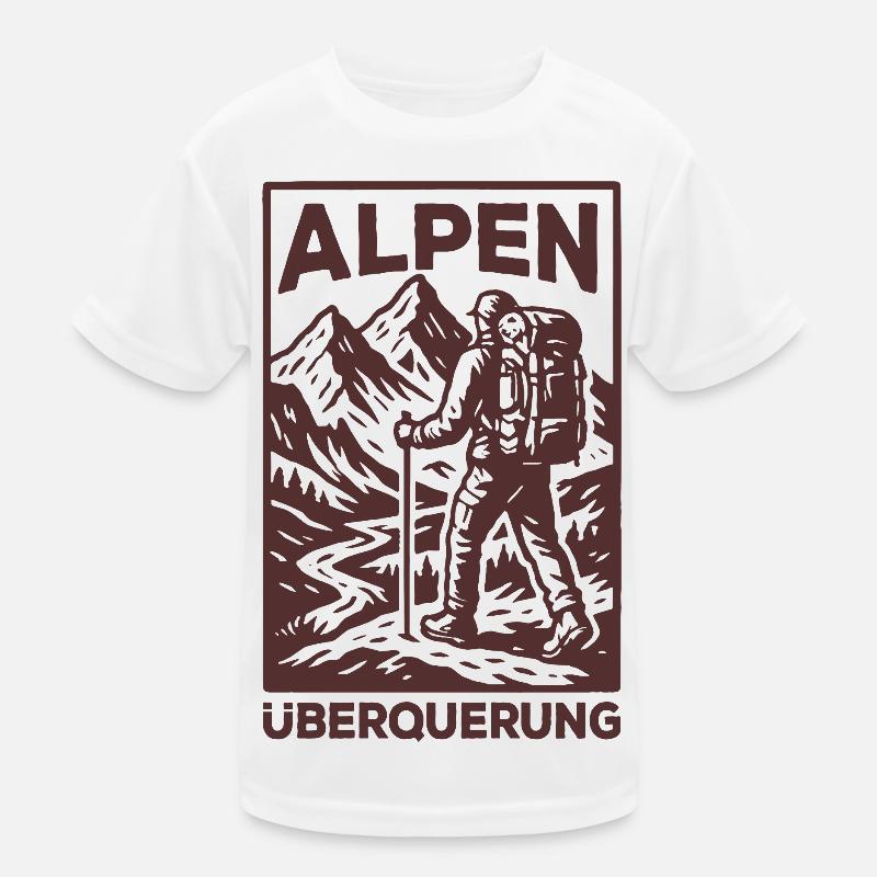 Alpen Überquerung - Wandern Kinder Funktions-T-Shirt