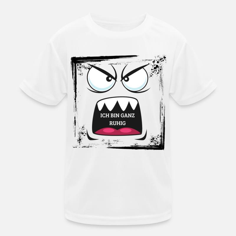 Wütendes Gesicht Kinder Funktions-T-Shirt