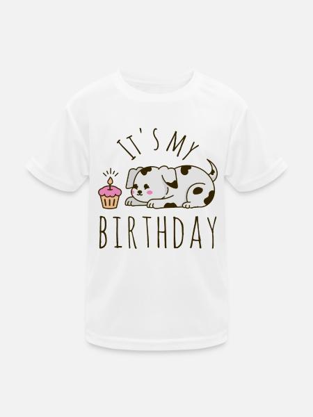 It's my Birthday Dog - Kids Functional T-Shirt - white