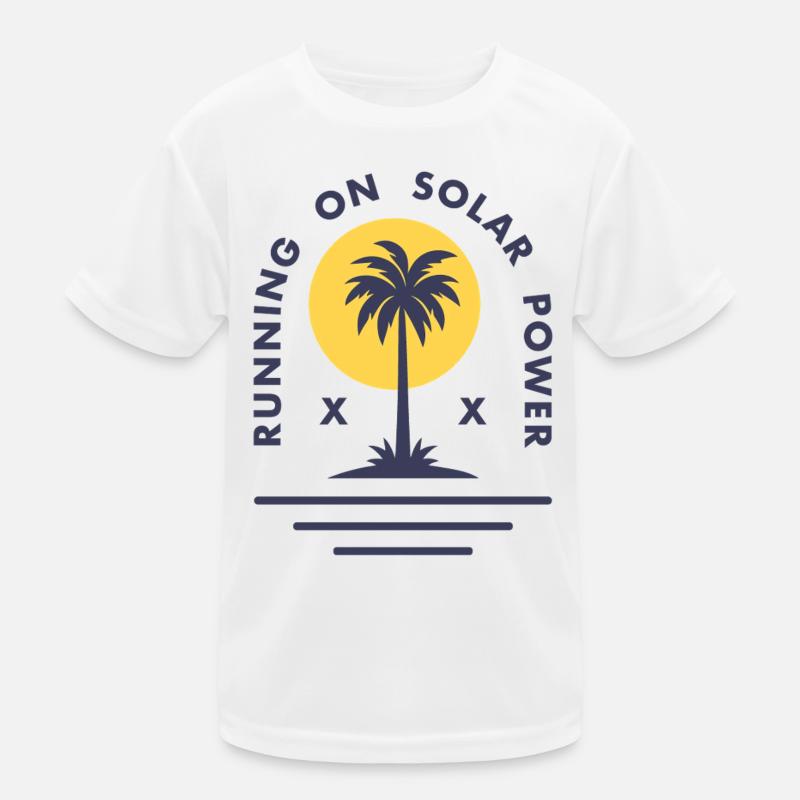 Running on Solar Power Kids Functional T-Shirt
