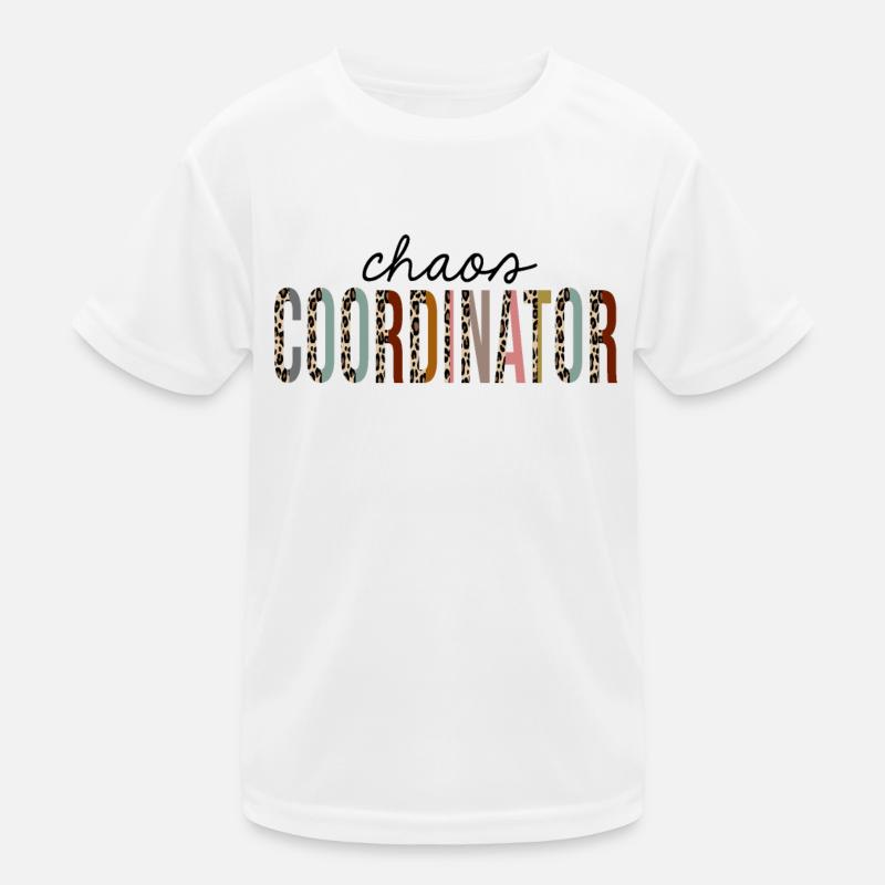 Chaos Coordinator Leopard Print Funny Kids Functional T-Shirt