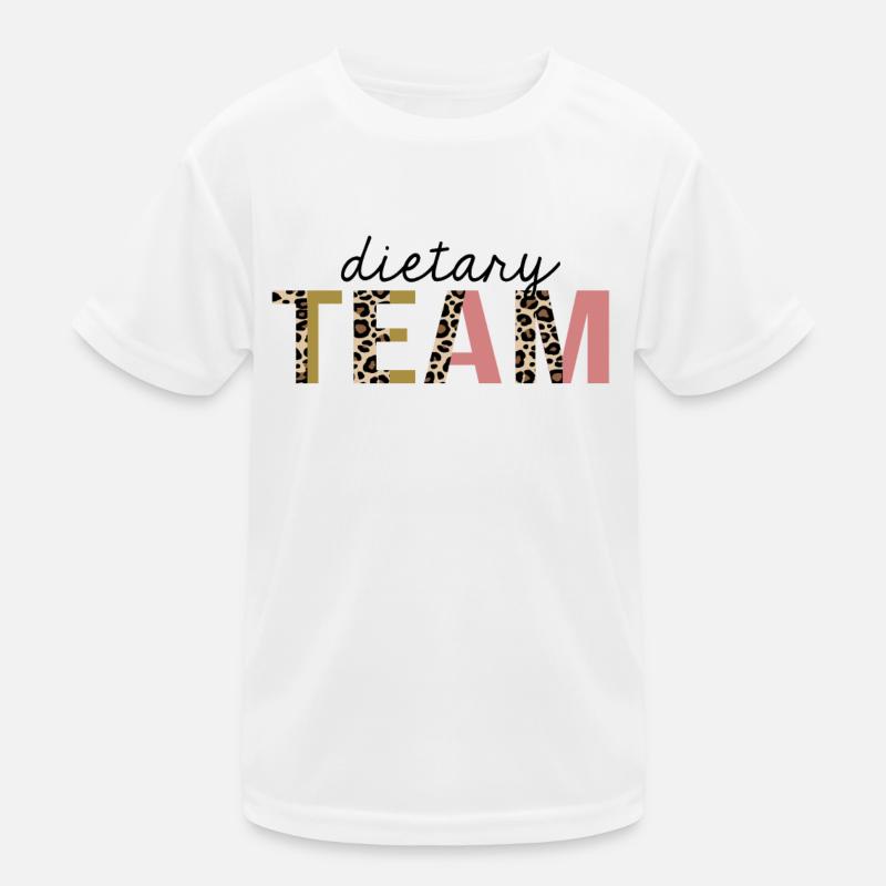 Équipe diététique Leopard Print Drôle T-shirt sport Enfant