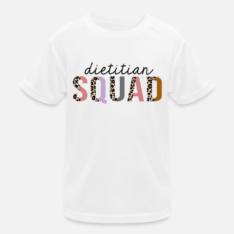 Dietitian Squad Leopard Print Funny Kids Functional T-Shirt