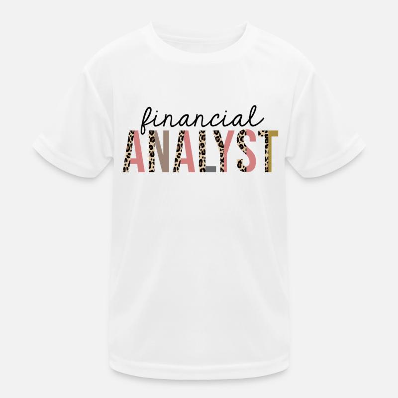 Analyste financier Leopard Print Drôle T-shirt sport Enfant
