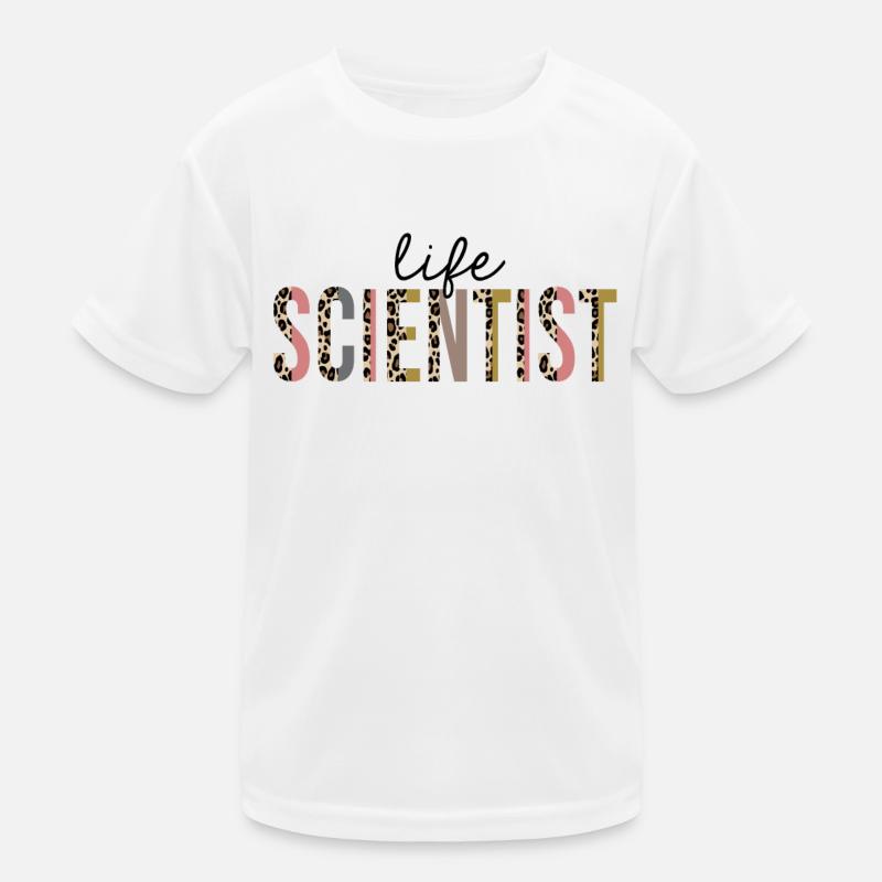 Scientifique de la vie imprimé léopard drôle T-shirt sport Enfant