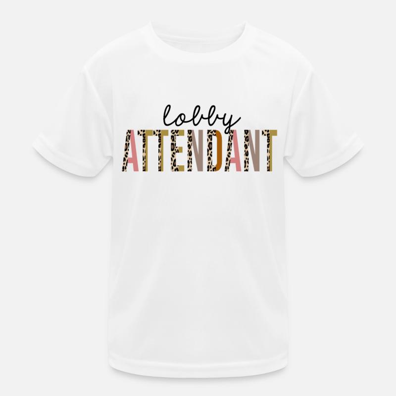 Lobby Attendant imprimé léopard drôle T-shirt sport Enfant