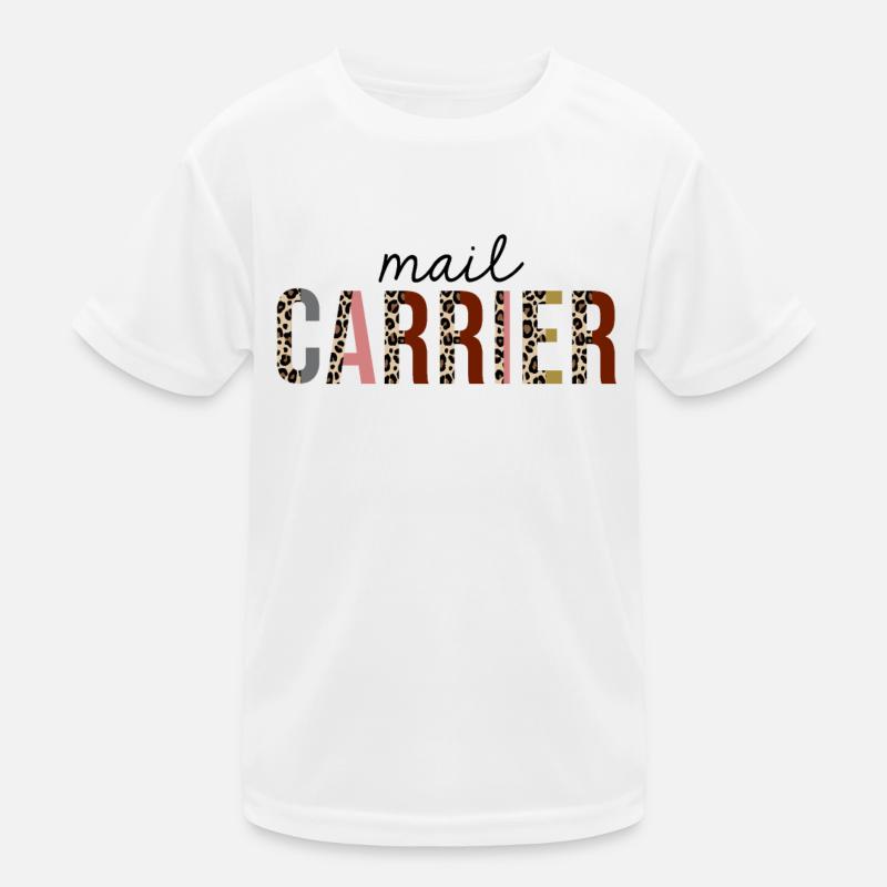 Mail Carrier Leopard Print Funny Kids Functional T-Shirt