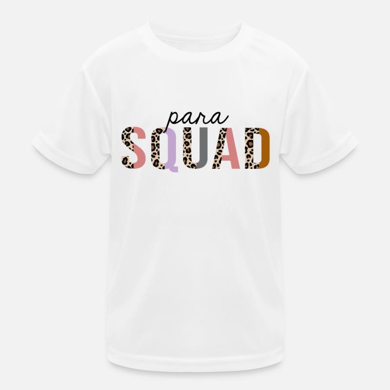 Para Squad Leopard Print Funny Kids Functional T-Shirt