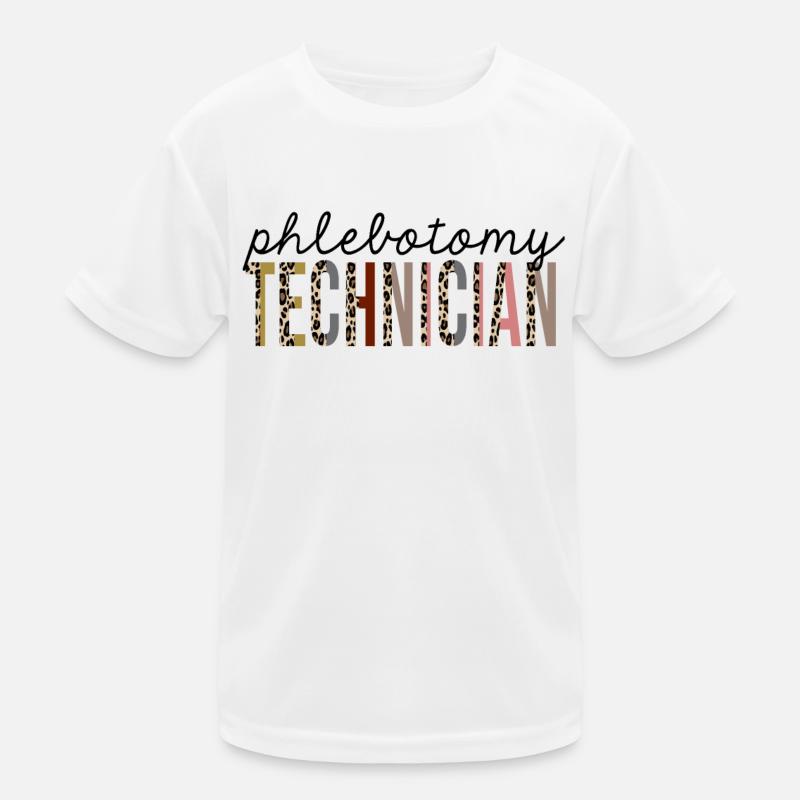 Phlébotomie Technicien Léopard Imprimé Drôle T-shirt sport Enfant