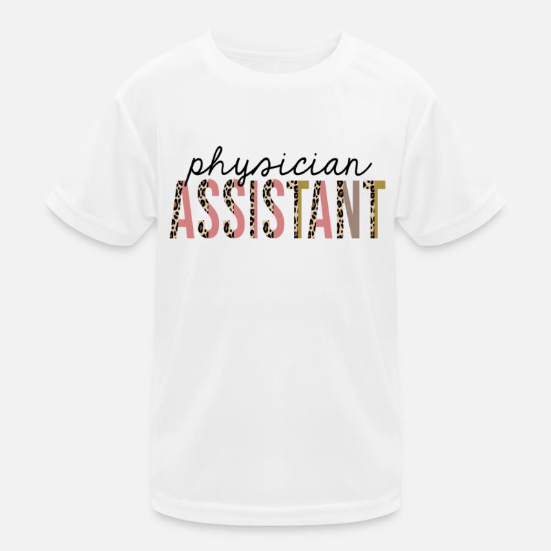 Physician Assistant Leopard Print Funny Kids Functional T-Shirt