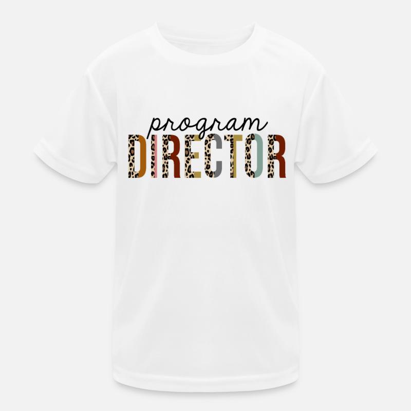 Program Director Leopard Print Funny Kids Functional T-Shirt