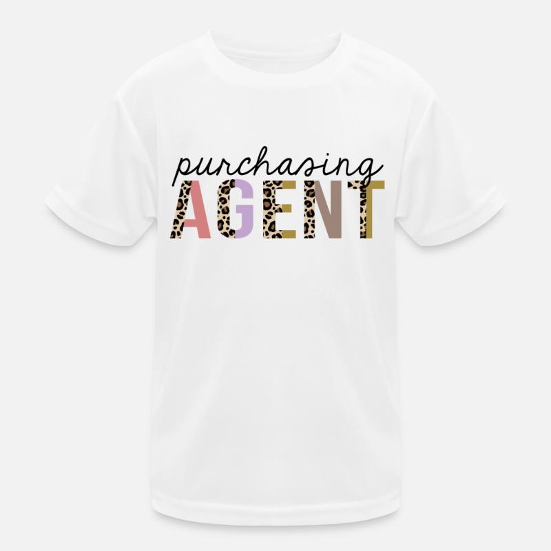 Purchasing Agent Leopard Print Funny Kids Functional T-Shirt