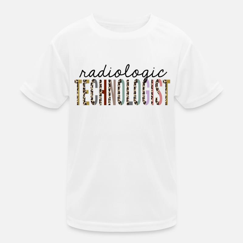 Radiologic Technologist Leopard Print Funny Kids Functional T-Shirt
