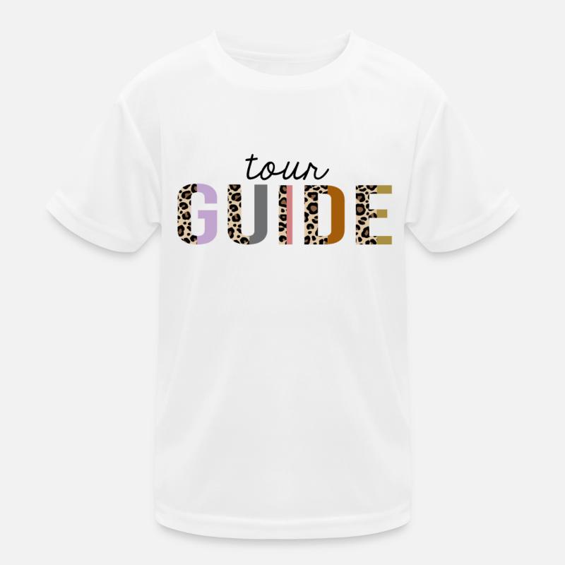 Tour Guide Leopard Print Funny Kids Functional T-Shirt