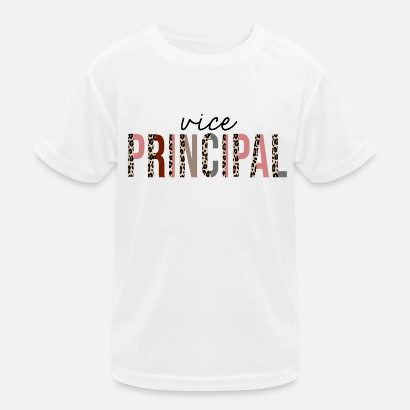Vice Principal Leopard Print Funny Kids Functional T-Shirt