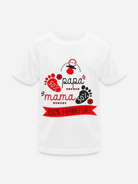 Geburt Fußballfans Frankfurt - Kinder Funktions-T-Shirt - Weiß