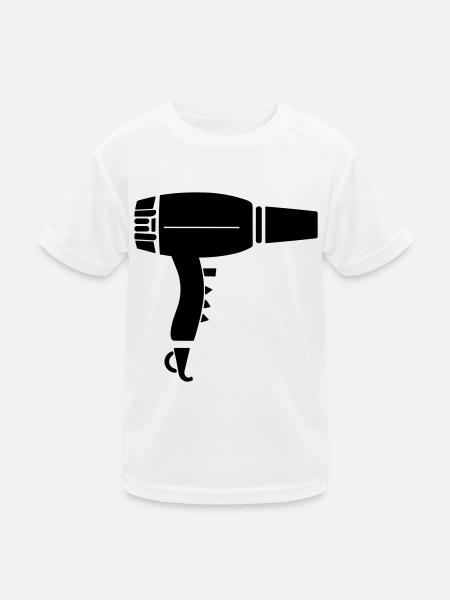 Hair dryer - Kids Functional T-Shirt - white - Front