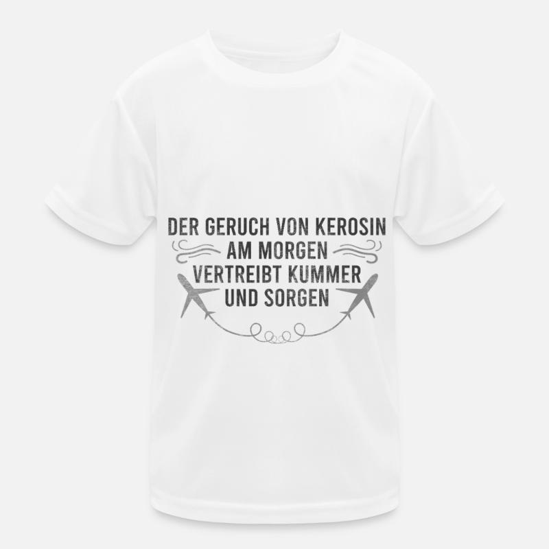 Airplane Fan Saying Kids Functional T-Shirt