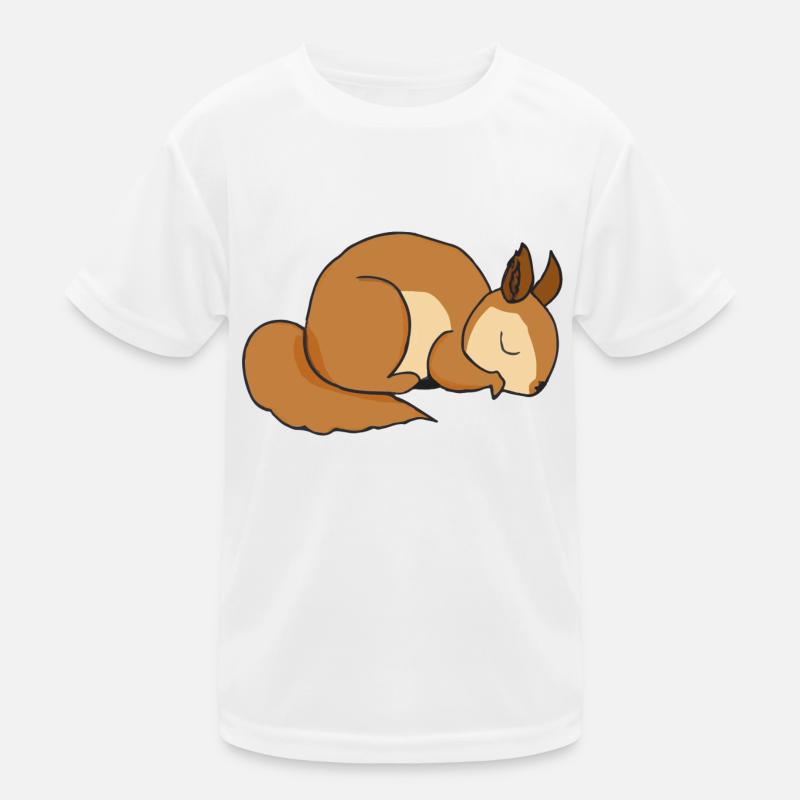 Schlafendes Eichhörnchen Geschenkidee Pyjama Kinder Funktions-T-Shirt