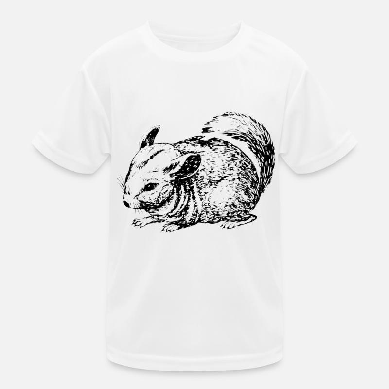 Chinchilla outline Kids Functional T-Shirt