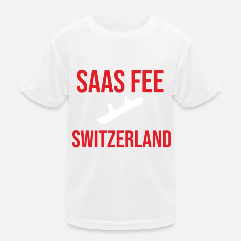 Saas Fee Geschenkidee Saas Fee Souvenir Kinder Funktions-T-Shirt