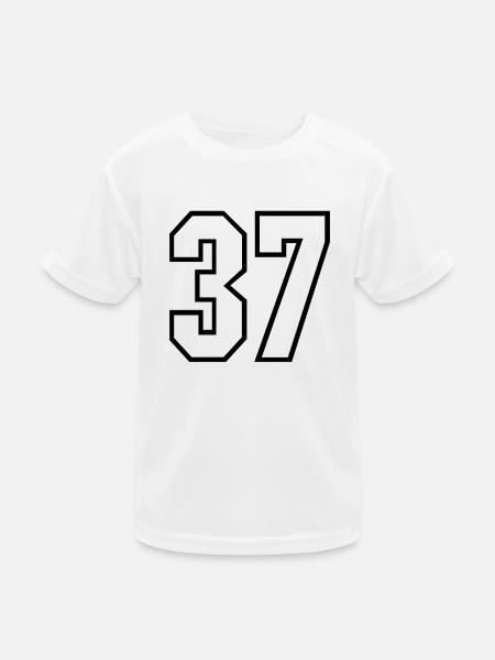 37 years jersey number 37 t-shirt sports jersey 37 - Kids Functional T-Shirt - white