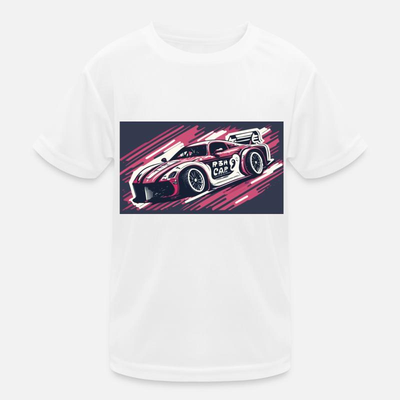 Pink Racecar Kids Functional T-Shirt