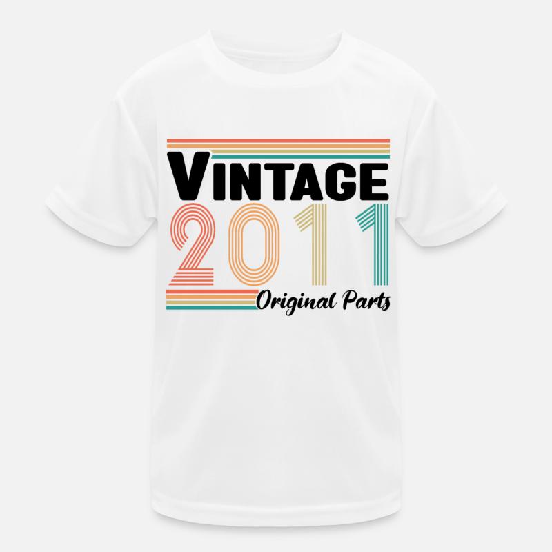 Vintage 2011 Originalteile Geburtstagsgeschenk Kinder Funktions-T-Shirt