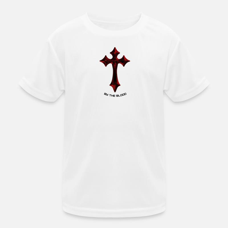 Red Gothic Cross Talisman Kids Functional T-Shirt