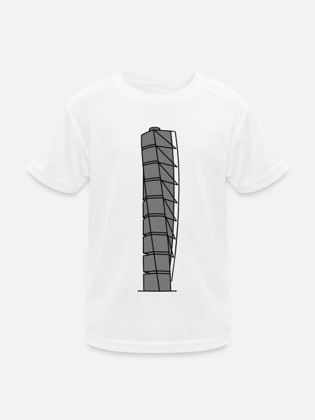 Turning Torso Malmö 2 - Kinder Funktions-T-Shirt - Weiß - Vorne