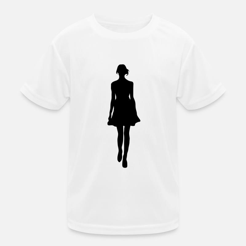Frau Körper Silhouette Vektor-Design Kinder Funktions-T-Shirt