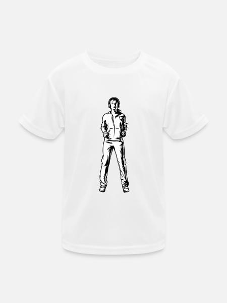 Jogger - Kinder Funktions-T-Shirt - Weiß - Vorne
