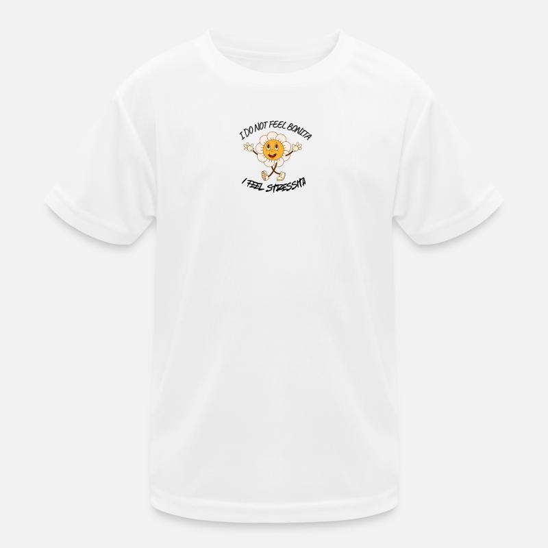 Fröhliche Blume Cartooncharme Kinder Funktions-T-Shirt