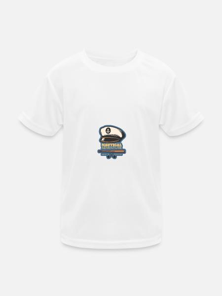 Wassersport - Kinder Funktions-T-Shirt - Weiß - Vorne