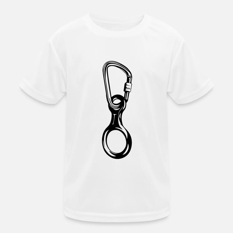 Abseiling figure-eight with HMS carabiner Kids Functional T-Shirt
