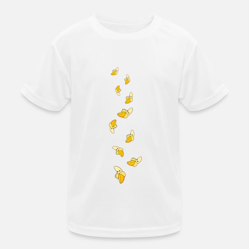 Banane Comic - Kinder Funktions-T-Shirt - Weiß