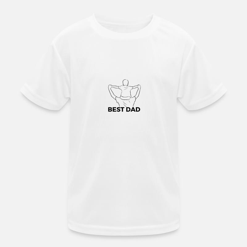 Best Dad - Kinder Funktions-T-Shirt - Weiß