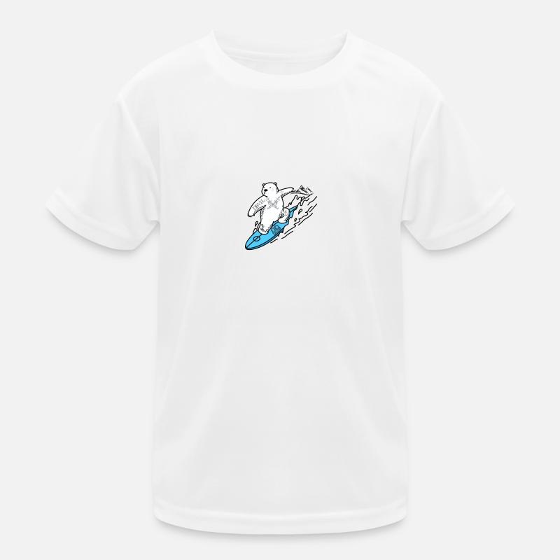 Surfbär Kinder Funktions-T-Shirt