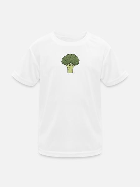 TINY ACTIVISTS | Broccoli - Kids Functional T-Shirt - white - Front
