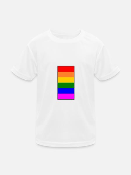 Lgbt - Kinder Funktions-T-Shirt - Weiß - Vorne