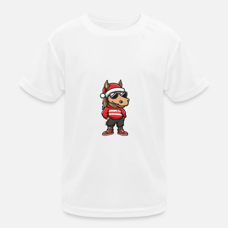 Cheval Noël Cool Noël T-shirt sport Enfant