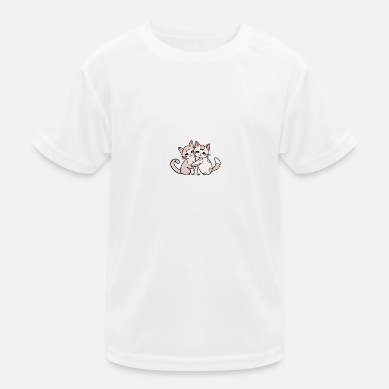 Katzenpärchen Kinder Funktions-T-Shirt
