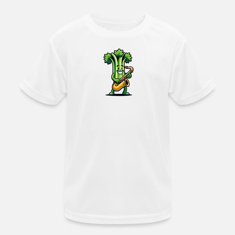 Saxy Celery Brings the Crunchy Jazz Kids Functional T-Shirt